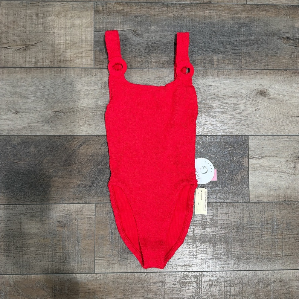 Hunza G Domino one piece swimsuit in red NWT - Picture 3 of 7